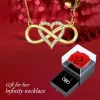 Elegant Infinity Heart Shape Luxury Rose Gift Box.