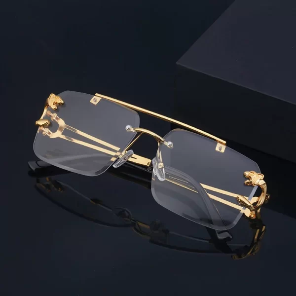 Luxury Square Sunglasses Man Woman Brand Designer Vintage Rimless Sun Glasses Male Female Fashion Retro Mirror Oculos De Sol - Image 2